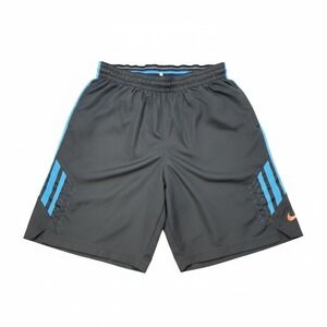 Nike Hyperelite Dri-Fit Basketball Shorts Mens Small Gray Blue Striped Athletic